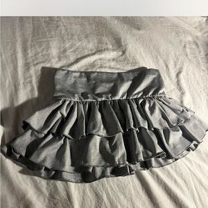 SHEIN Gray Layered Mini Skirt